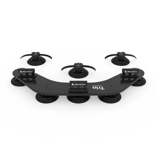 Introducing Trio, the vacuum mounted bike rack for up to three bikes